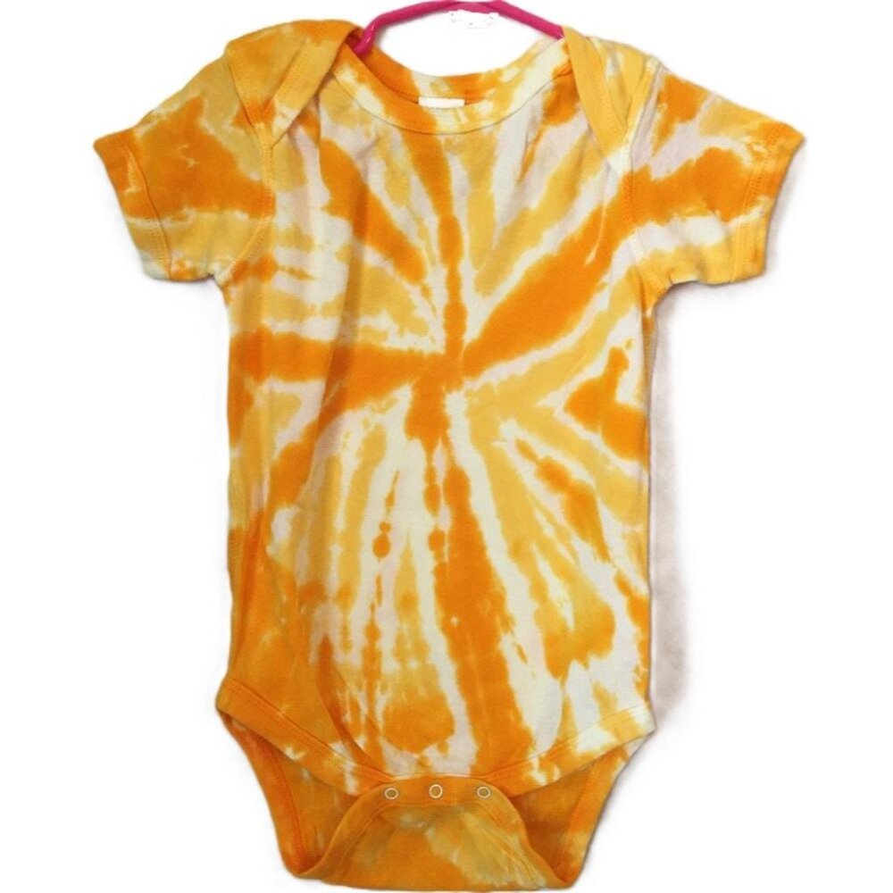24mo Tie Dye Baby One Piece Body Suit Creeper Gold NEW 100% Cotton Rabbit Skins